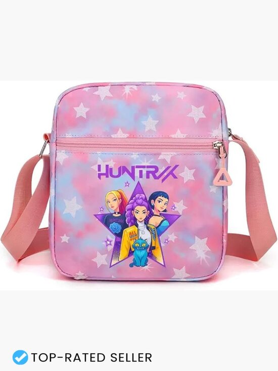 Handbags - K-pop Crossbody Bag with Zipper Cute Cartoon Shoulder Bag Adjustable Strap